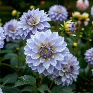 Георгин Акварель купить по цене от 680р. в интернет-магазине «Посадика» с доставкой почтой в в Корочае и по всей России – [изображение №1].