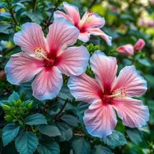 Гибискус садовый Тропикал Сан купить по цене от 293р. в интернет-магазине «Посадика» с доставкой почтой в в Корочае и по всей России – [изображение №1].