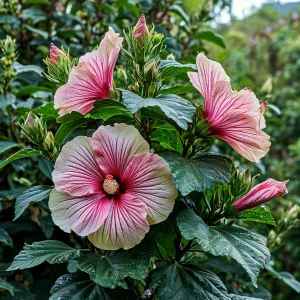 Гибискус Иден Бьюти купить по цене от 460р. в интернет-магазине «Посадика» с доставкой почтой в в Корочае и по всей России – [изображение №1].