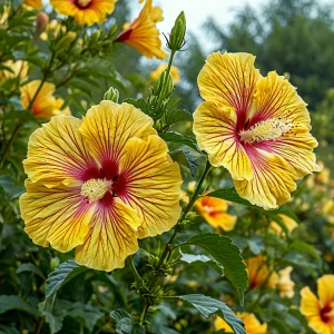 Гибискус Свит Соната купить по цене от 249р. в интернет-магазине «Посадика» с доставкой почтой в в Корочае и по всей России – [изображение №1].